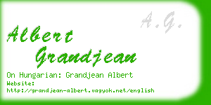 albert grandjean business card